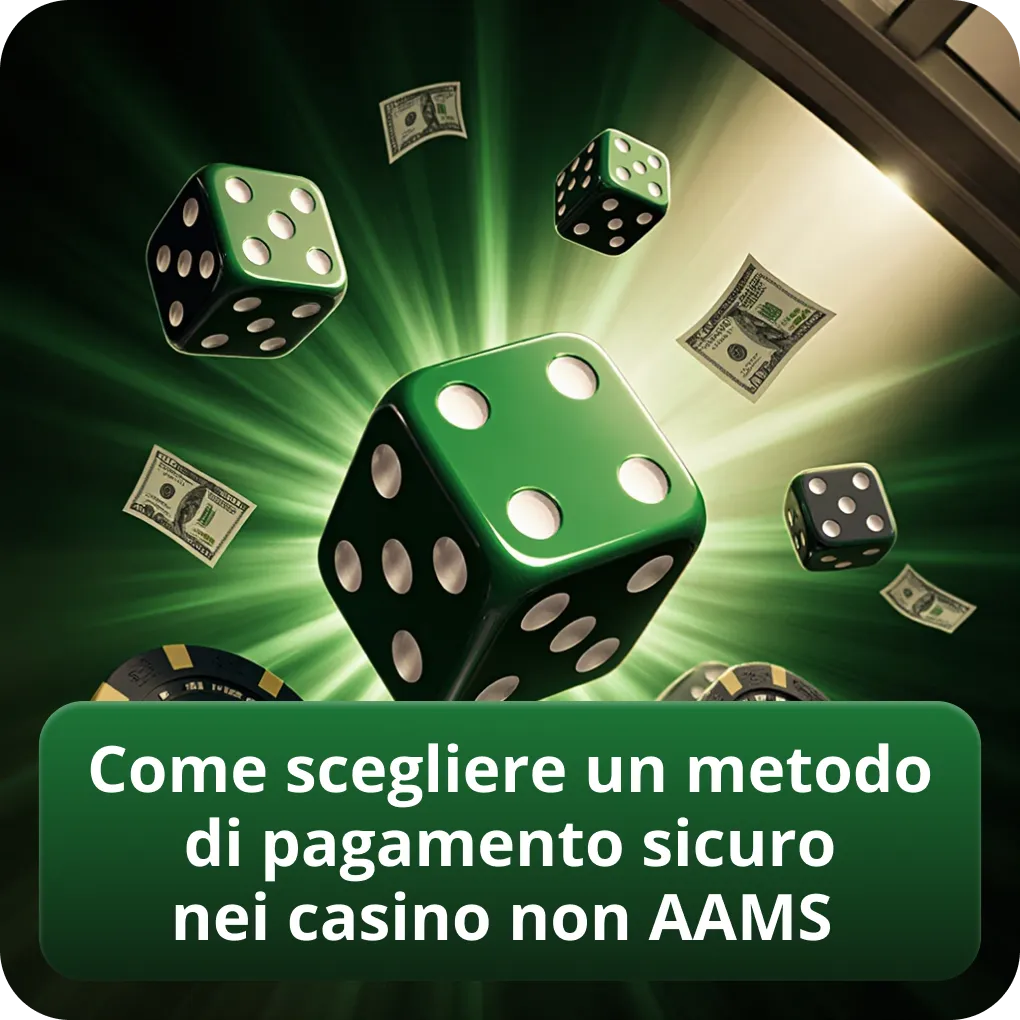 Come scegliere un metodo di pagamento sicuro nei casino non AAMS